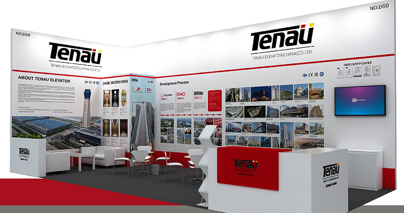 TENAU ELEVADOR (CHINA) CO., LTD. participará da Exposição Internacional de Elevadores realizada em Riad, Arábia Saudita, de 28 a 30 de outubro. Nosso número de estande é D50. Bem-vindos a todos para visitar!